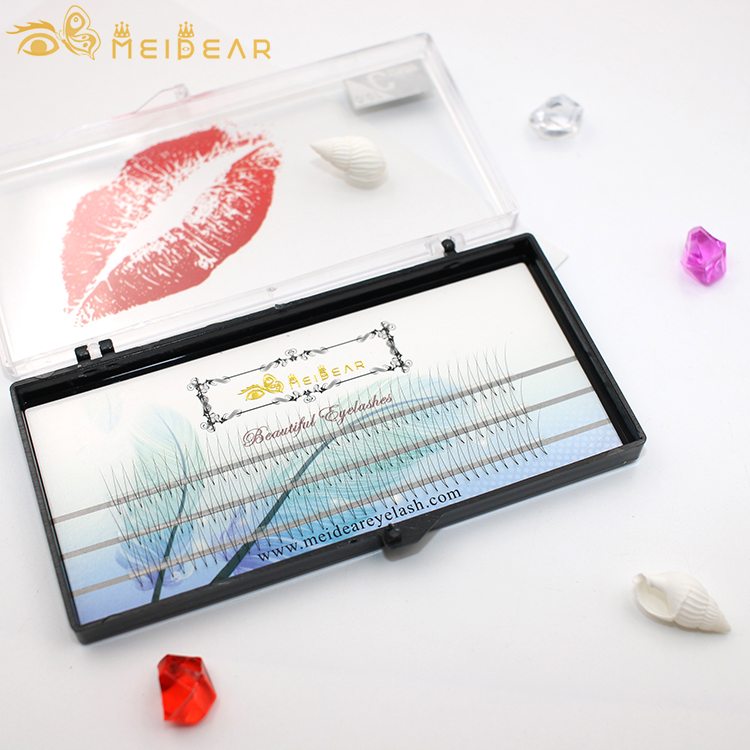 Manufacturer supply  long stem style pre-made volume eyelash extension with private label